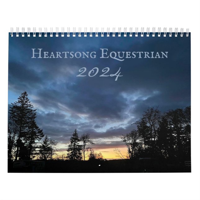 Calendario Ecuestre Heartsong 2024 (Tapa)