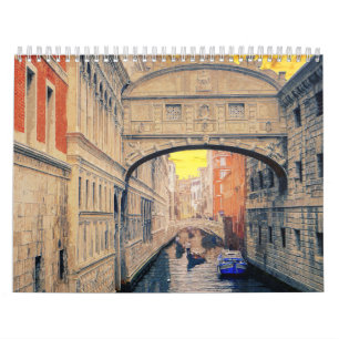 Calendario Edificio Gondola de la vía navegable de Venecia It
