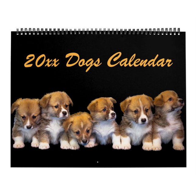 Calendario editable de perros 20xx (Tapa)