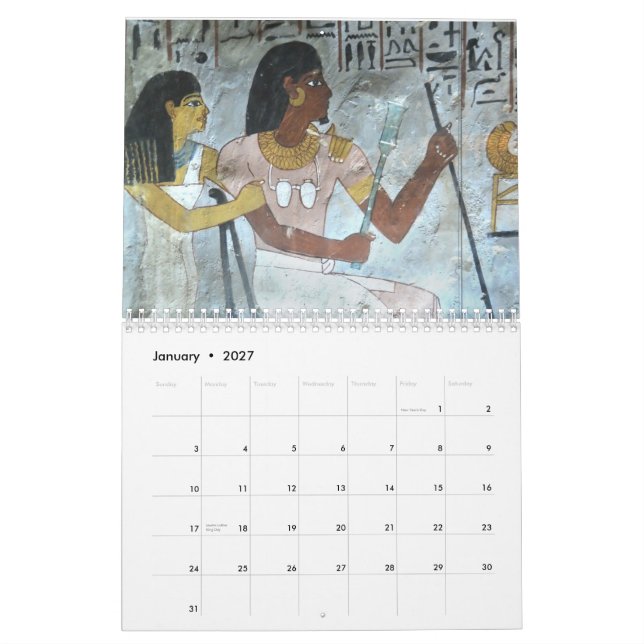 Calendario egipcio antiguo 2012 del arte (Jan 2027)