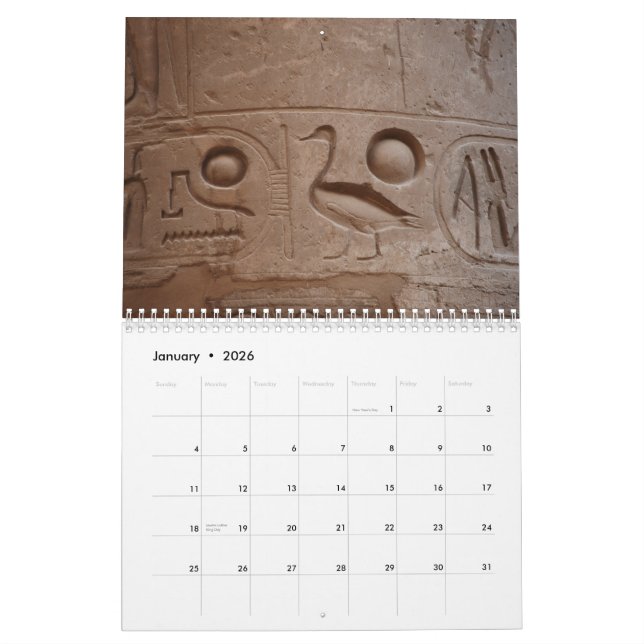 Calendario Egipto La belleza está en los detalles - Personali (Jan 2026)