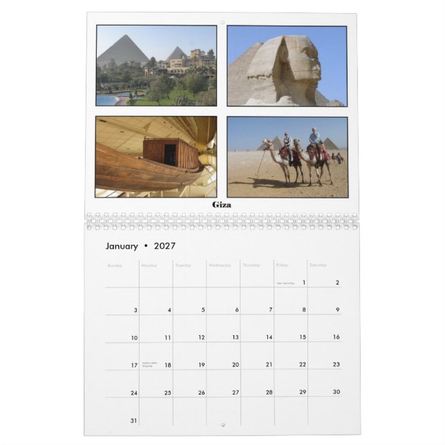 Calendario Egipto y Jordania (Jan 2027)