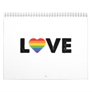 Calendario El amor al orgullo es amor igualdad gay arcoiris L