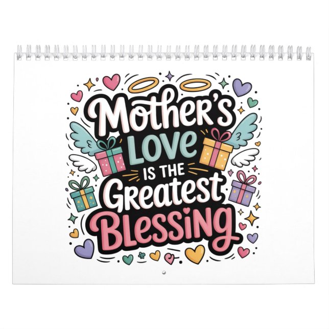 Calendario El amor de madre es la mayor bendición (Tapa)