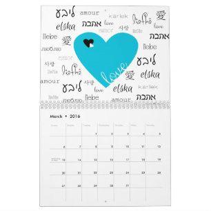 Calendario El amor está por todas partes