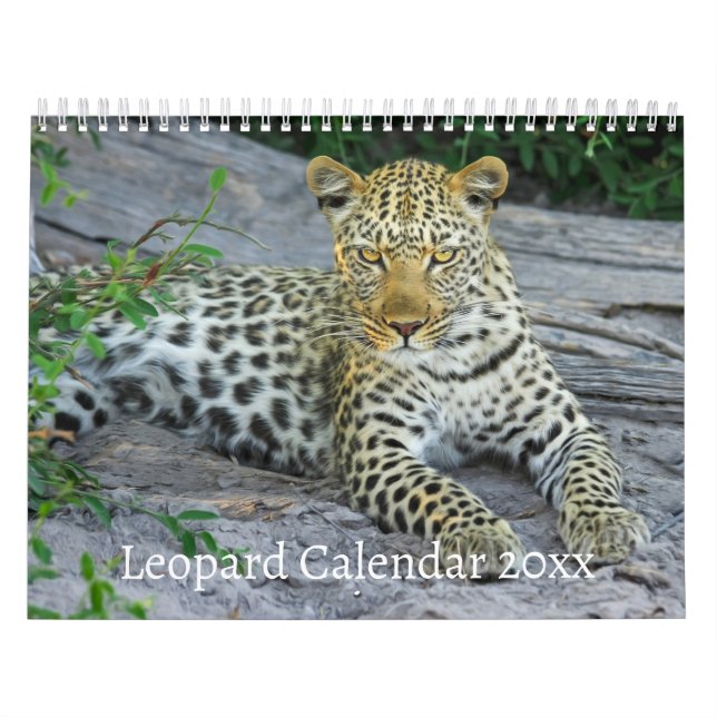 Calendario El animal salvaje del leopardo (Tapa)