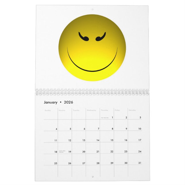 Calendario El año en caras (Jan 2026)