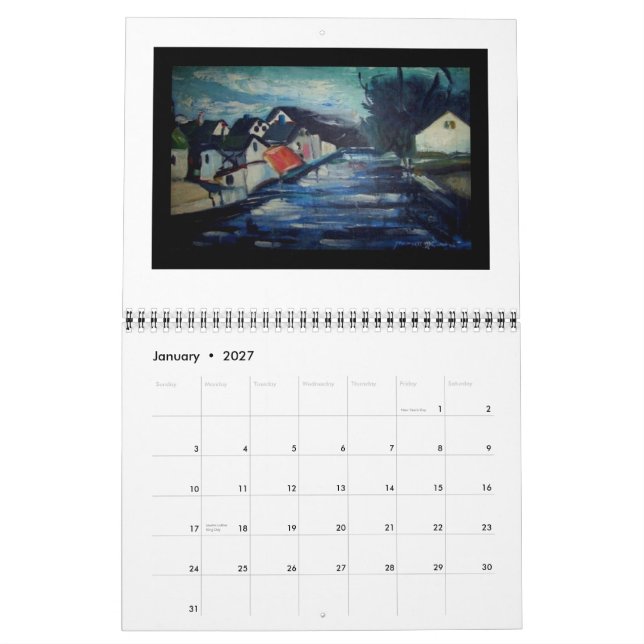 Calendario El arte de Johnny E.SJ. Otilano (Jan 2027)