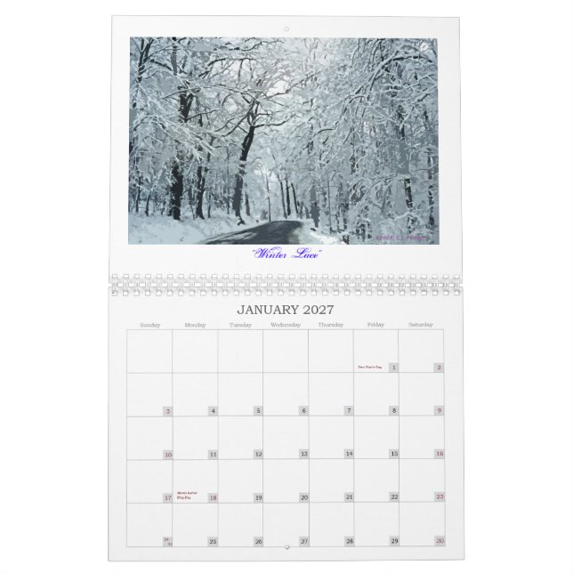 Calendario "El arte de la naturaleza " (Jan 2027)