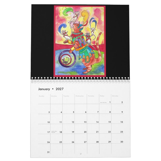 Calendario El arte de la rata ilustrada 2012 (Jan 2027)