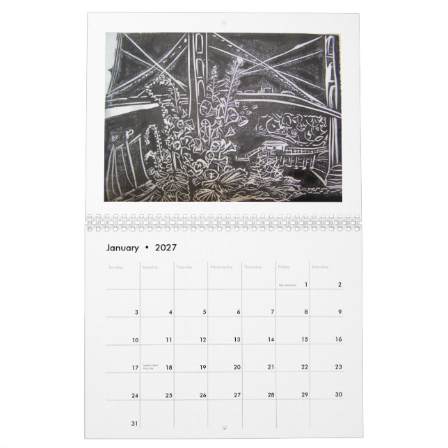Calendario El arte de O.H. Vilag - modificado para requisitos (Jan 2027)