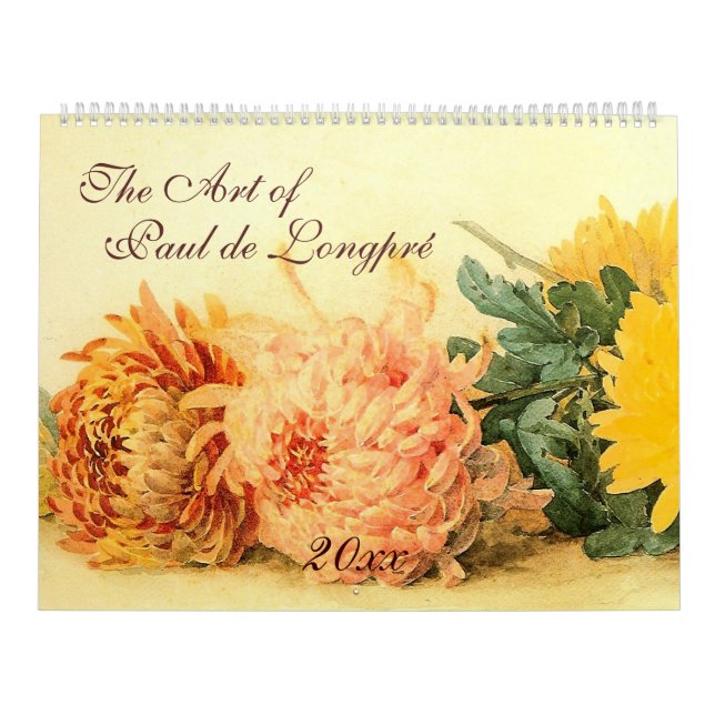 Calendario El arte de Paul de Longpré (Tapa)