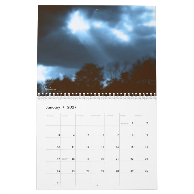 Calendario El arte del larguero de Tim (Jan 2027)