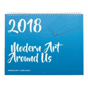 Calendario El arte moderno alrededor del personalizable diver