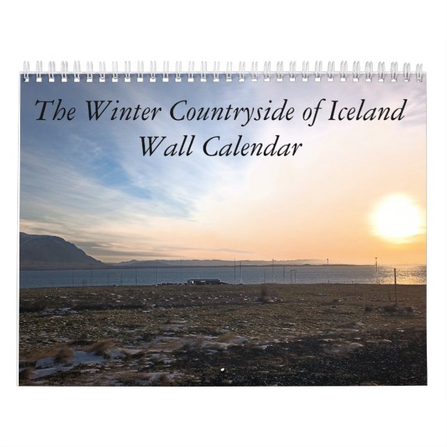 Calendario El campo invernal de Islandia Wall Calendar (Tapa)