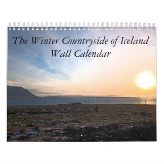 Calendario El campo invernal de Islandia Wall Calendar