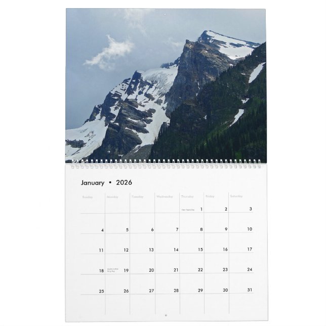 Calendario El canadiense majestuoso Rockies (Jan 2026)