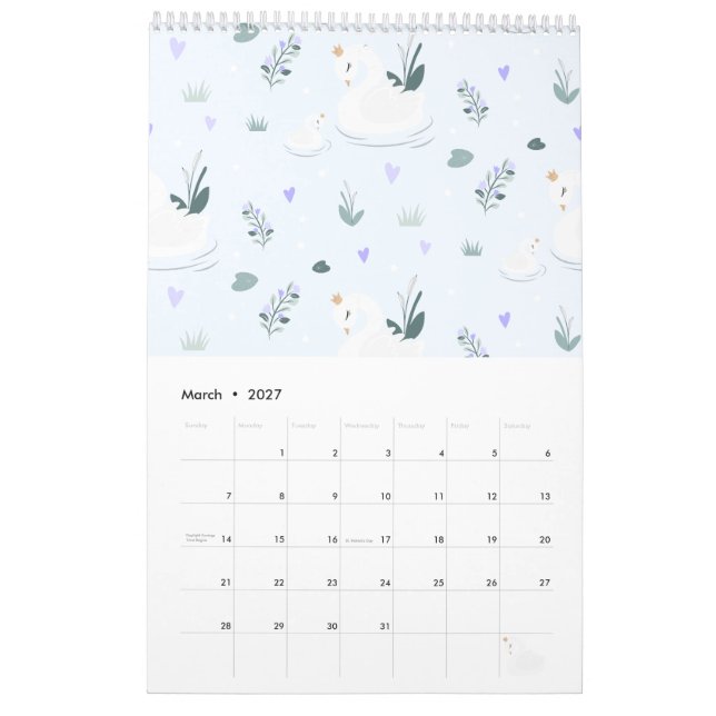 Calendario El Cisne Coronado (Mar 2027)
