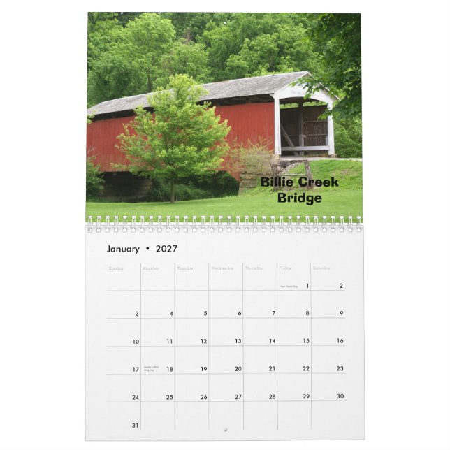Calendario El condado de Parke Indiana (Jan 2027)