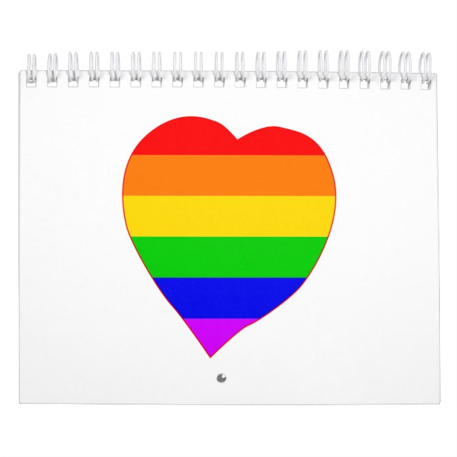 Calendario El corazón del arcoiris LGBT (Tapa)