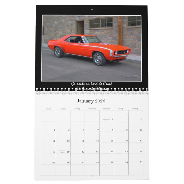 Calendario El cruzar en el paseo del tablero (Jan 2026)