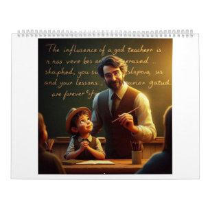 Calendario "El día del profesor más afectuoso inspira y pone