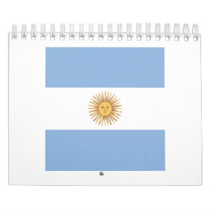 Calendario El emblema de la bandera de Argentina