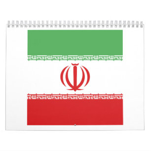 Calendario El emblema de la bandera de Irán