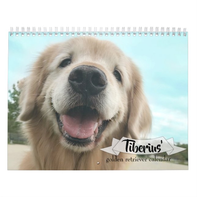 Calendario El golden retriever 2019 de Tiberius AugieDoggy (Tapa)