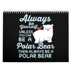Calendario El Hielo Cubierto Lleva Un Oso Polar