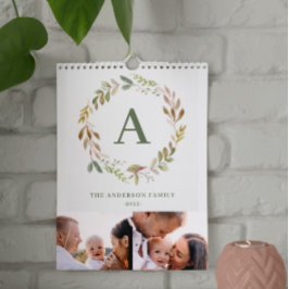 Calendario El hogar es nuestro lugar feliz, acuarela, foto de