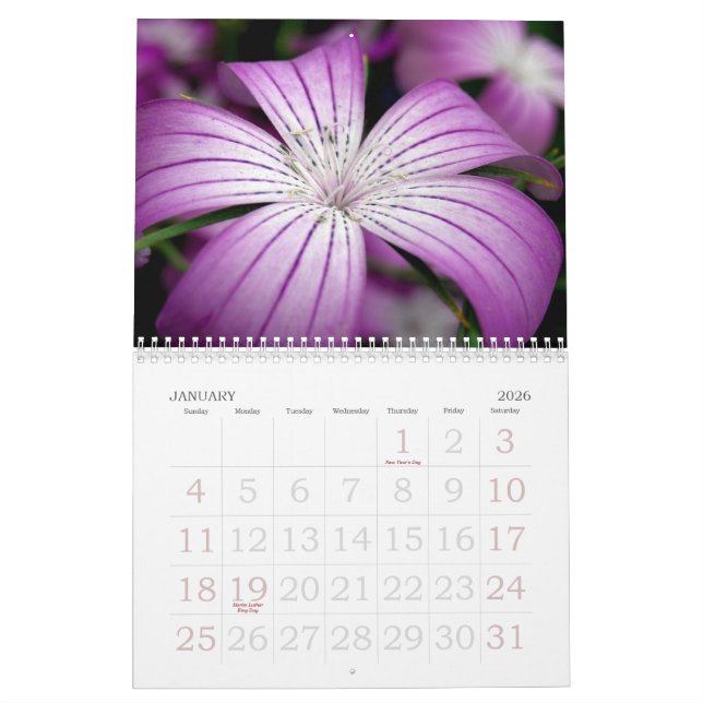 Calendario El jardín botánico de Nueva York (Jan 2026)
