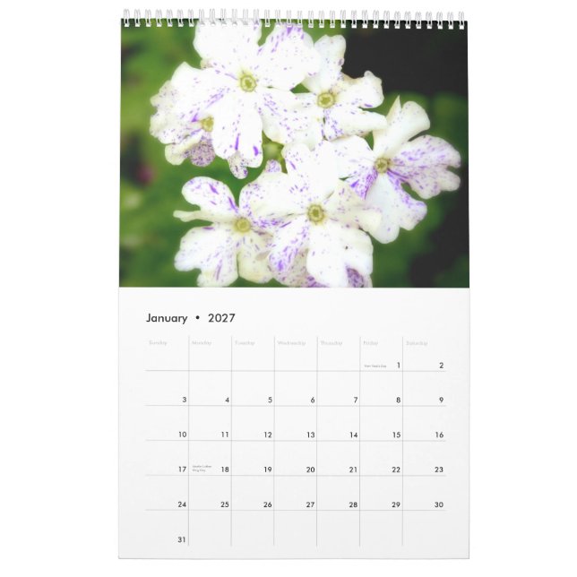 Calendario El jardín púrpura 2013 (Jan 2027)