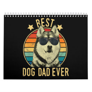 Calendario El mejor padre del perro.   Regalo para papá husky