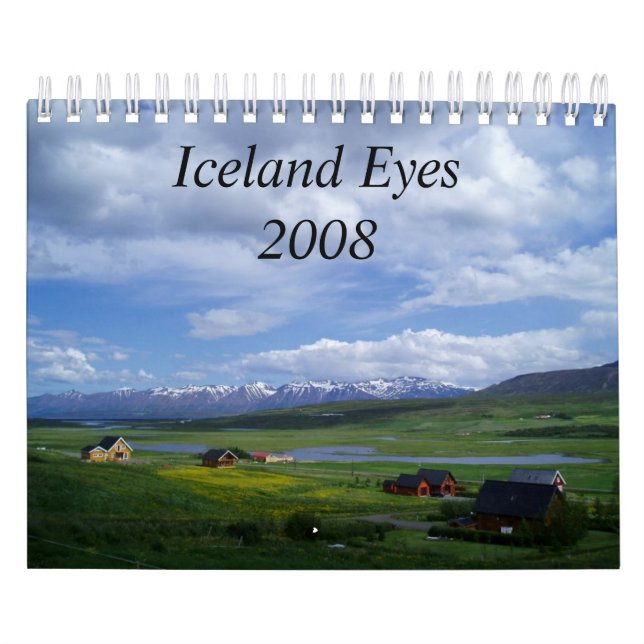 Calendario El *New* Islandia observa 2008, con el texto (Tapa)