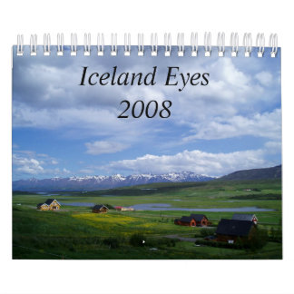 Calendario El *New* Islandia observa 2008, con el texto