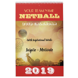 Calendario El nombre de encargo del equipo personalizó el