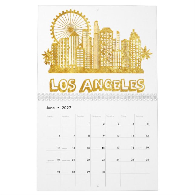 Calendario El paisaje urbano de Los Ángeles (Jun 2027)