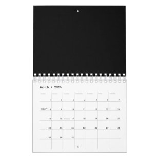 Calendario El Personalizable negro hace el tuyo propio