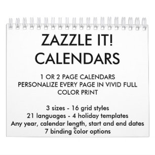 Calendario El personalizado personalizó la Dos-Página 5,5" 