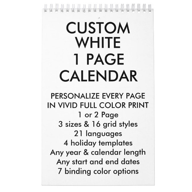 Calendario El personalizado personalizó pequeño 11"" (Tapa)