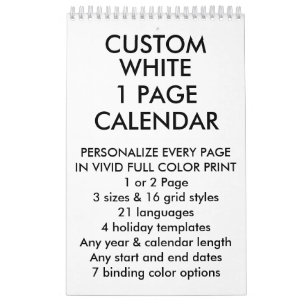 Calendario El personalizado personalizó pequeño 11""
