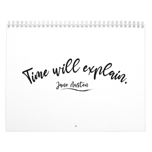 Calendario El tiempo lo explicará. Jane Austen (Tapa)