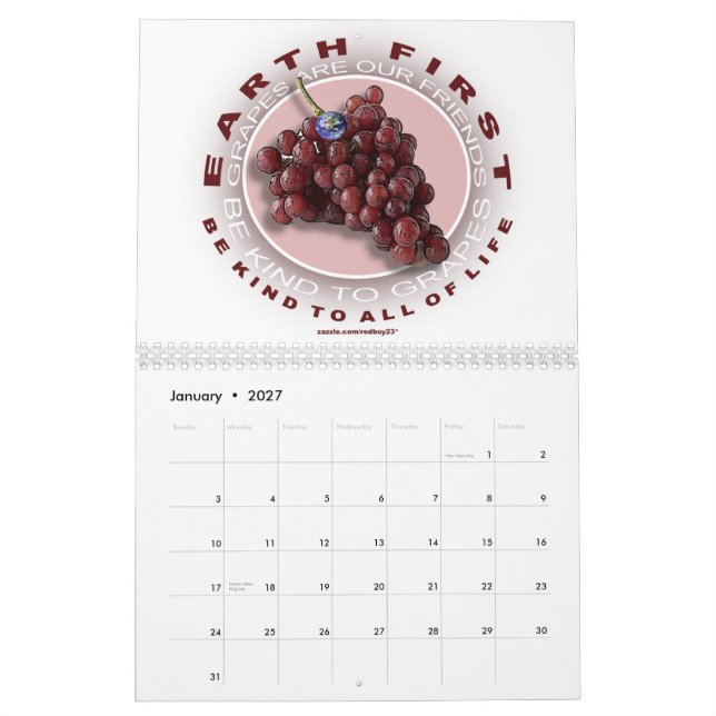 Calendario el verde es nuestro amigo (Jan 2027)