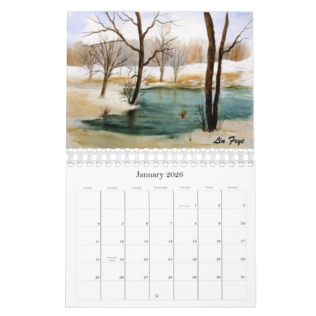 Calendario El Watercolors2013 de Lin (Jan 2026)
