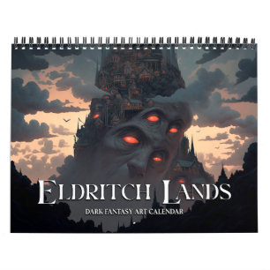 Calendario Eldritch aterriza en 2026 6 oscuro arte de terror 
