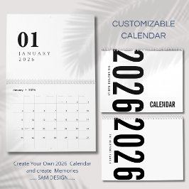 Calendario Elegant Minimalist 2026 Calendar