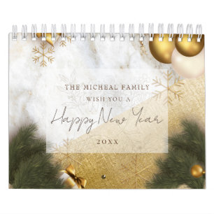 Calendario Elegante cita de texto personalizado, Navidades y