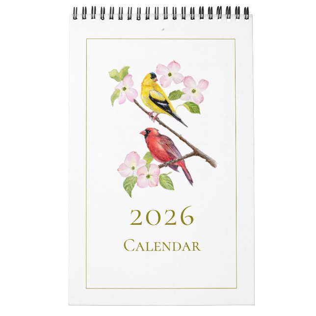 Calendario Elegante de acuarelas 2026 (Tapa)