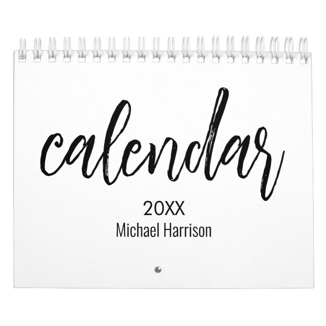 Calendario Elegante minimalista blanco y negro 2025 (Tapa)